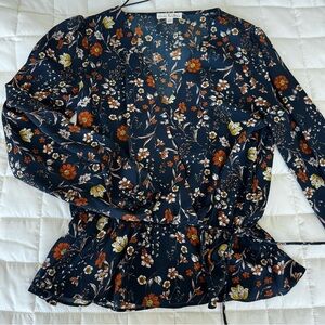 Peplum Blouse with Long Sleeves